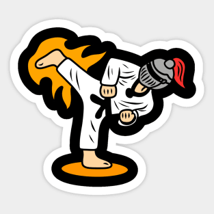 Cute Taekwondo Knight Sticker